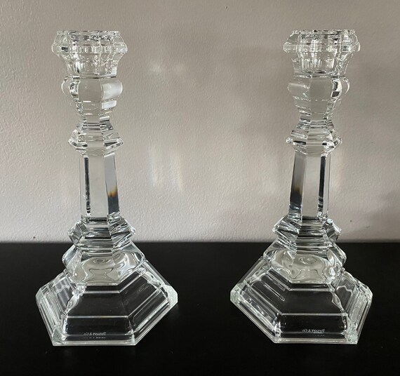 Tiffany & Co. Crystal Candlestick Holders Etsy