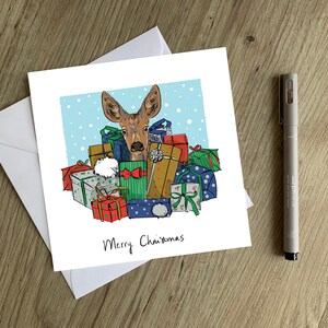 Baby Reh Weihnachtskarte - Rentier Weihnachtskarte - einzigartiges & originelles Design
