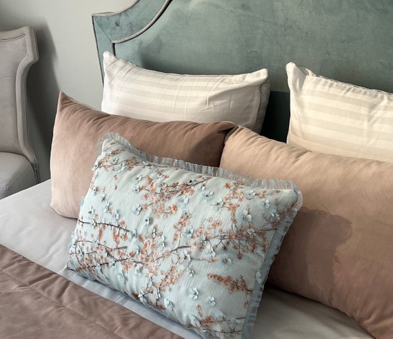 Luxury Sequins Diamond Pillow Cover, Decorative Crystal Throw Pillow Case cover, Designer Sofa Pillowcase, Embroidered Cushion Cover