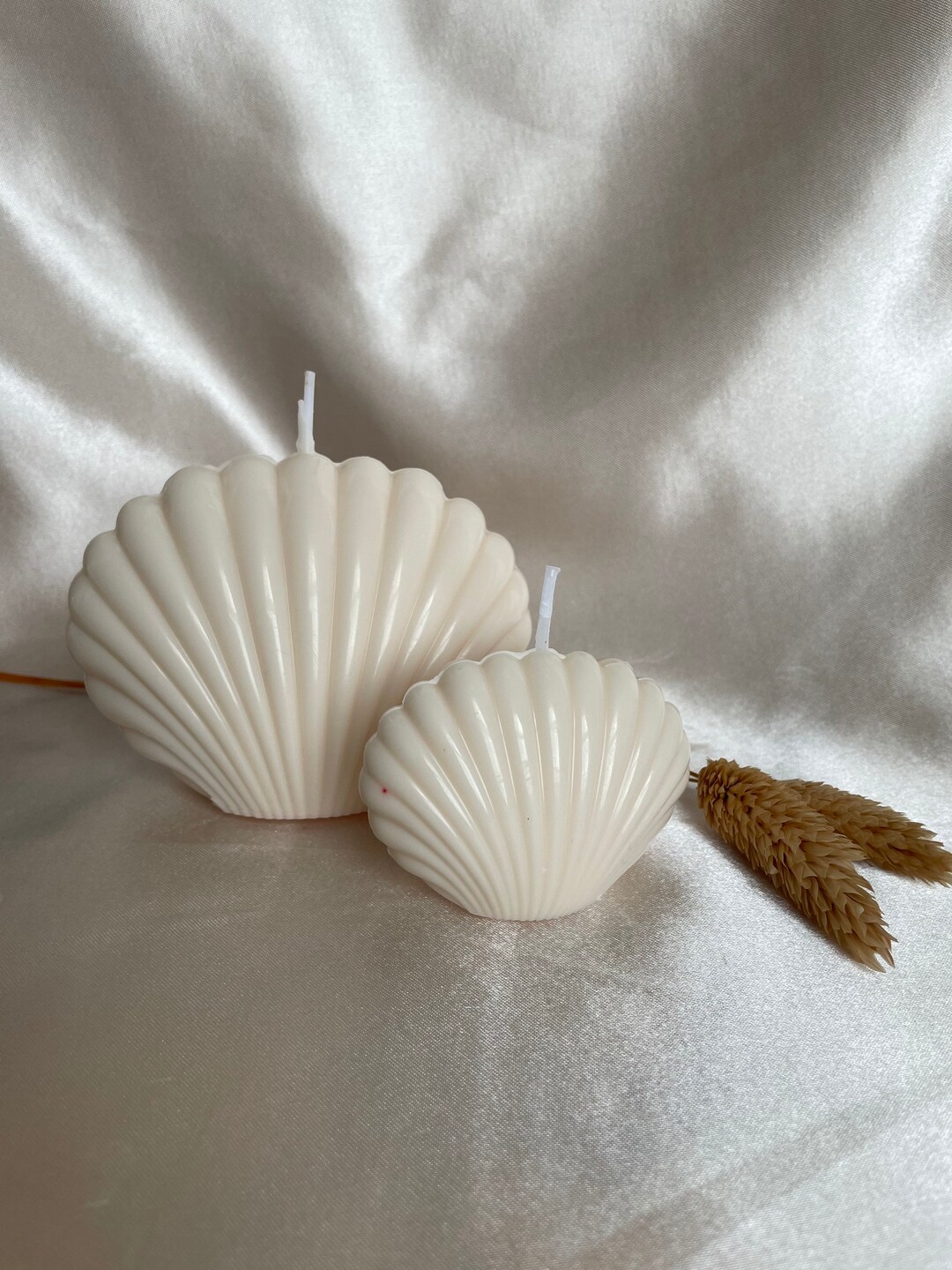 Small and Big Shell Setseashell Pillar Candleshome Decor - Etsy