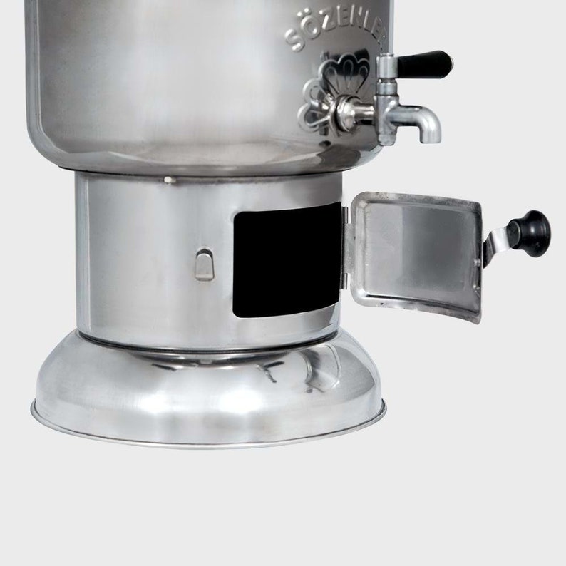 KS11 4 Lt CHROME COAL SAMOVAR Turkish Samovar image 3