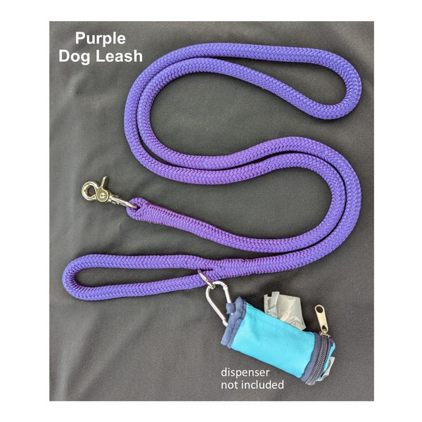 Rope Dog Leash, Dog Leash w/handle & snap, double braided nylon yacht rope, dog leash, rope leash, soft leash