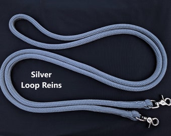 Loop Rope Reins, Finesse Reins, double braided nylon yacht rope, rope reins, reins, rein, natural horsemanship