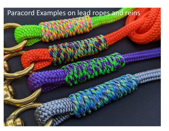 SPLIT REINS With PARACORD, Rope Reins, Double Braided Nylon Yacht