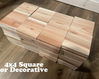 4 inch Bulk Cedar Coasters 24pk, 48pk, 72pk, 100pk, 300pk Made in USA