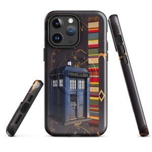 Funda retro para teléfono / BUFANDA de Tom Baker de la TARDIS / Idea de regalo para un fan de Doctor Who / Funda resistente MagSafe® para iPhone®