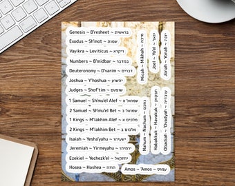Bible Title Page Stickers #1 of 2 | Tanakh / Old Testament (22 Labels) | Messianic Stickers