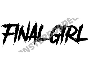 Final Girl vinyl decal, horror movies, slashers