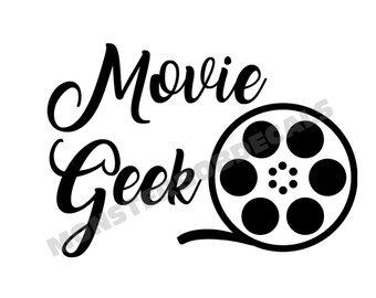 Movie Geek Vinyl Decal, film reel, cinema