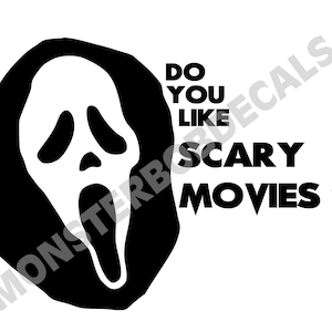 Ghostface vinyl decal, Scream, , horror movies, slashers, scary movie