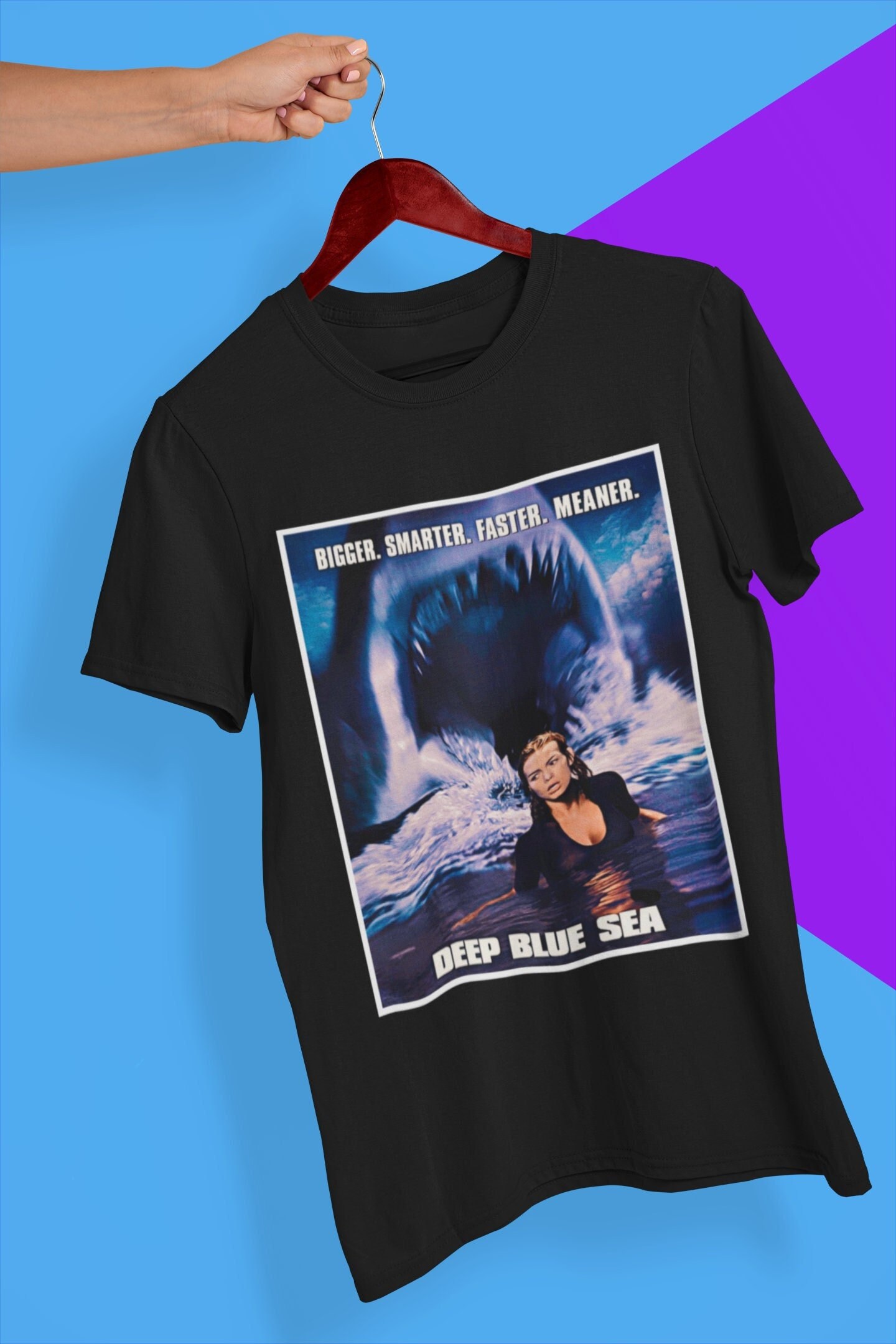 Deep Blue Sea T-Shirt, Deep Blue Sea Movie Poster Shirt, 90s Movie  Nostalgia Shirt sold by Gabriel Gutierrez | SKU 38405009 | 55% OFF  Printerval