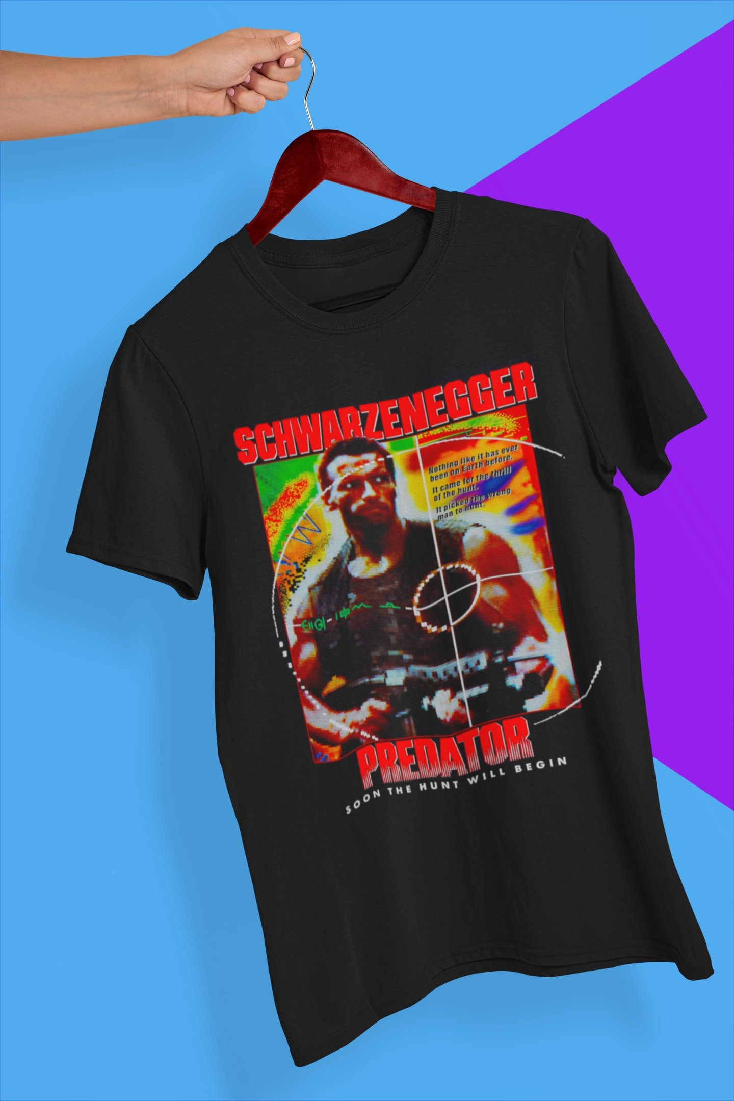 Discover The Predator Soft T-Shirt, Predator Movie Poster Shirt, 80s Movie Nostalgia