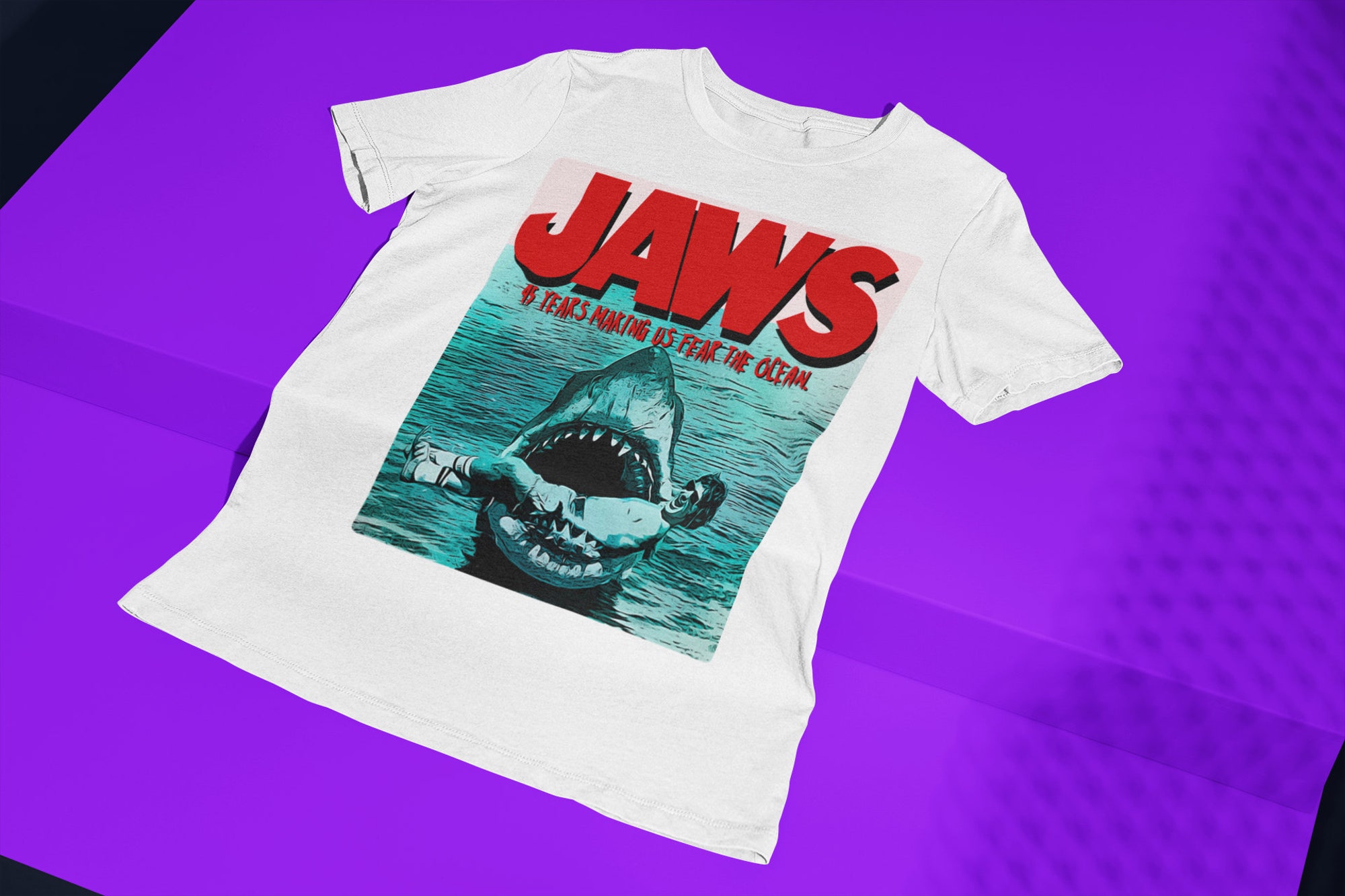 Discover Jaws Movie Soft T-Shirt, Jaws Poster T Shirt, Horror Movie Fan Shirt, 70's Movie Nostalgia