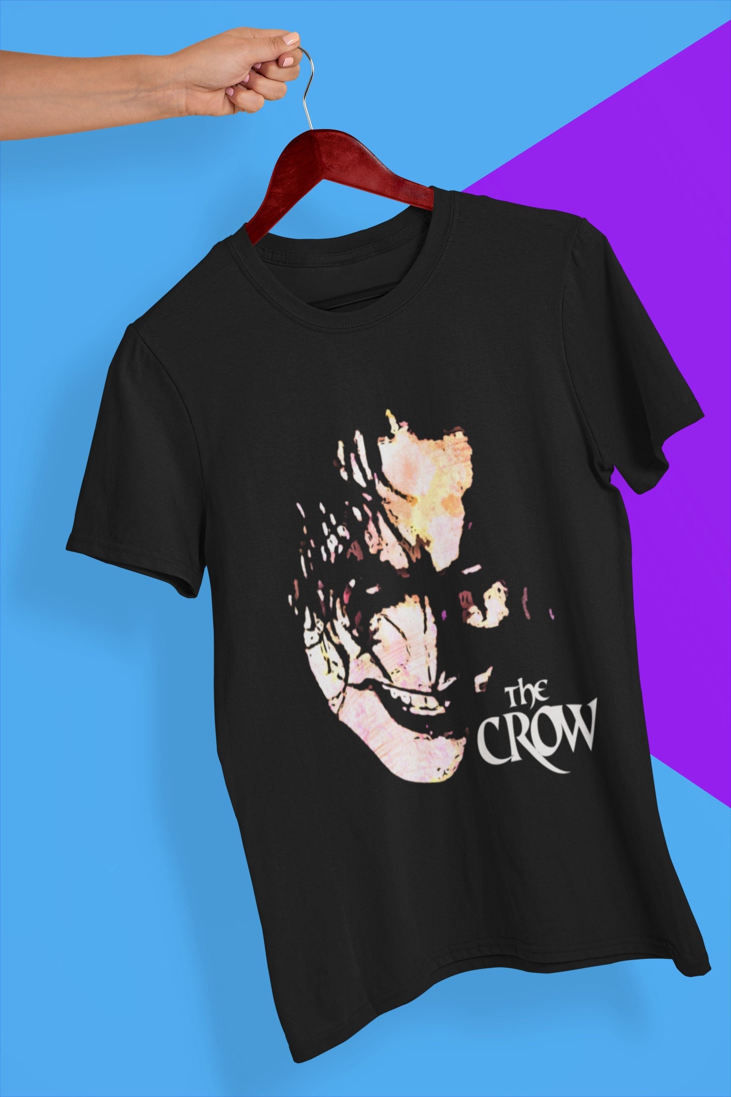 The Crow Movie Soft TShirt, The Crow Poster T Shirt, 90s Movie Shirt Designed & Sold By Ian Perry