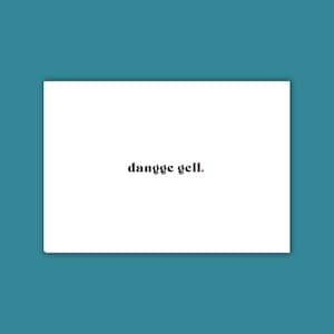 dangge gell - Postkarte im Dialekt | Dankeskarte auf Fränkisch | Grußkarte zum Verschenken | Danke sagen | Dankeschön-Geschenk