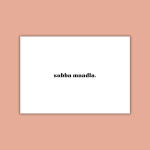 subba maadla- Postkarte im Dialekt | super Mädchen auf Fränkisch | Grußkarte zum Verschenken | Wertschätzende Karte zum Geburtstag