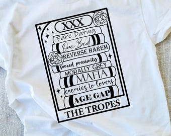 Spicy Tropes Tarot Card SVG PNG: Book Lover, Dark Romance (Digital Download)