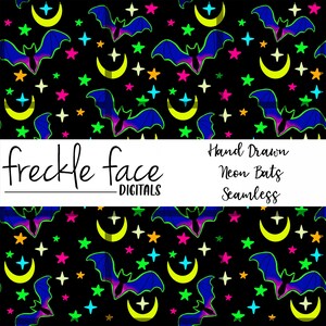 Nahtlose Neon Fledermäuse, Spooky Halloween, Sublimation, Stoffmuster