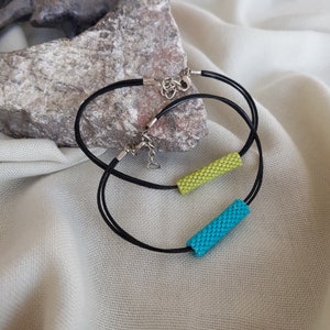 Miyuki Unisex Personalized Multi Color Tube Roll Minimal Peyote Vibrant Friendship Bracelet