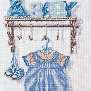 DIY Cross Stitch Kit Baby Boy Needlepoint Embroidery Set Craft Kit Cross-Stitch Pattern Handmade Gift