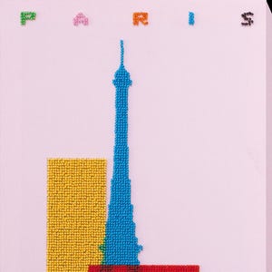 DIY Bead Embroidery Kit New Paris Iconic City Beaded Needlepoint Craft Set Beading Kit for Embroidery Stitching with Beads Beadwork Art Set