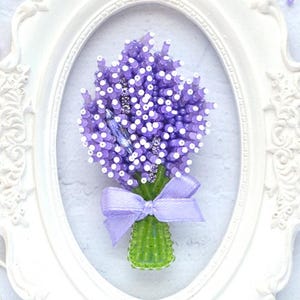 DIY Beaded Brooch Jewelry Making Kit Lavender Handmade Bead Embroidery Kit Craft Set Unique Brooch Design