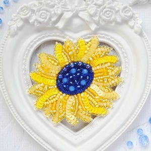 Beaded Brooch Jewelry Making Kit Sunflower Tela Artis Handmade Accessory
