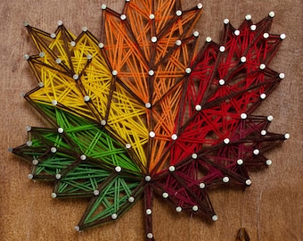 DIY Creative Kit String Art Blatt Abris Art