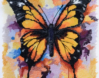 Counted Cross Stitch Kit Shining Butterfly Design DIY Embroidery