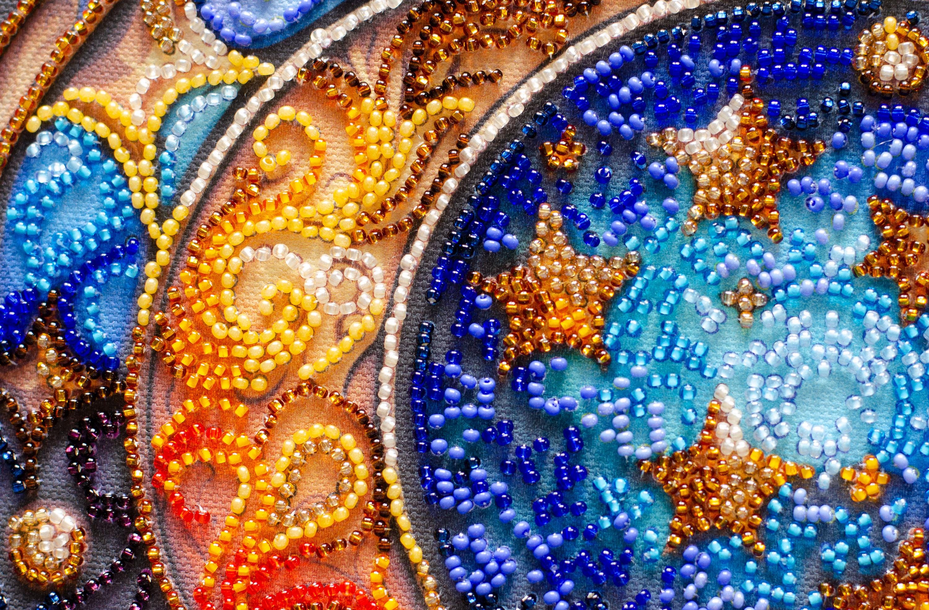 ビーズ刺繍キット マジカルムーン＆スターズ Abris Art Craft with