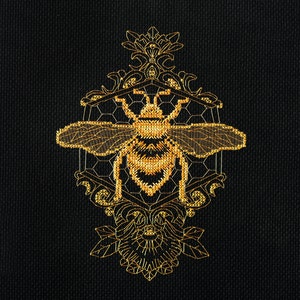 DIY Cross-stitch Embroidery Kit Golden Bee stitching needlepoint
