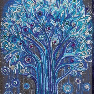 DIY Bead Embroidery Kit Gate to Infinity Tree Beaded Needlepoint Craft Set Beading Kit for Embroidery Stitching with Beads Beadwork Art Set