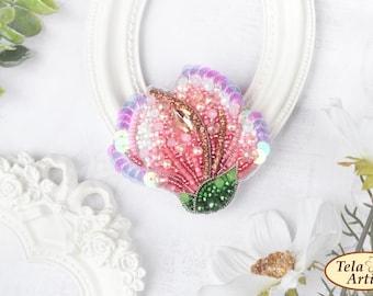 Perlen Brosche Schmuck machen Kit Magnolie Blume Tela Artis Handmade Zubehör
