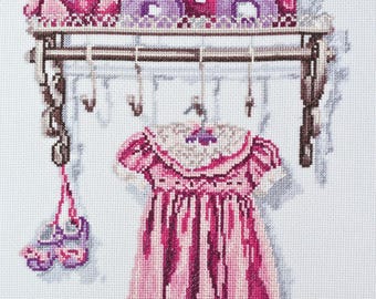 Geteld borduurpakket babymeisje ontwerp DIY borduurwerk