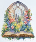 Counted Cross Stitch Kit Once Upon a Time... Magic Book Design DIY Embroidery product logo
