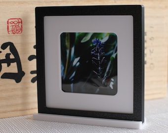 Double sided modern box frame and mat for instax square