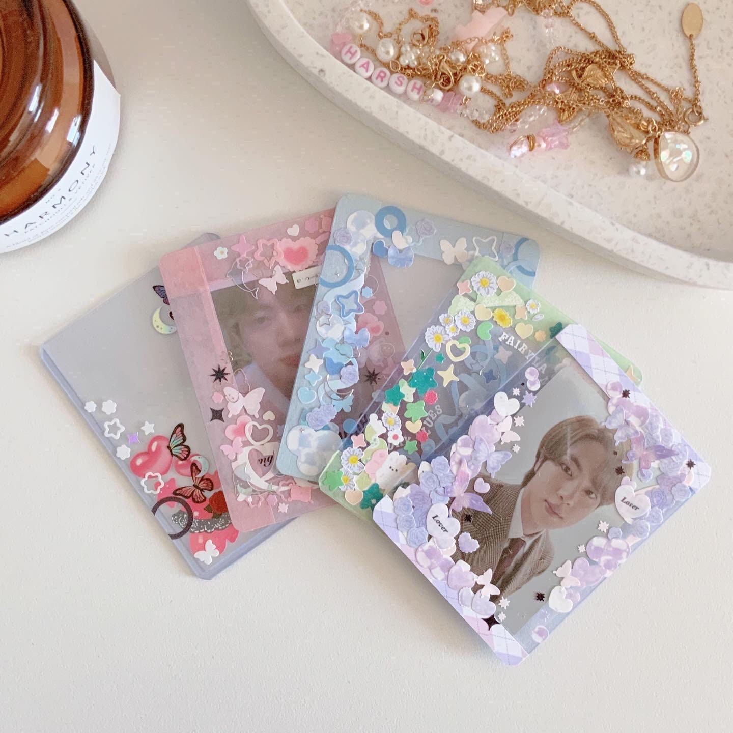 hey! just wanted to share my kpop deco shop! i have toploaders