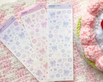 Princess Deco Sticker Sheet | Cute sticker, journaling, kpop deco, penpal, korean stationery, planner stickers