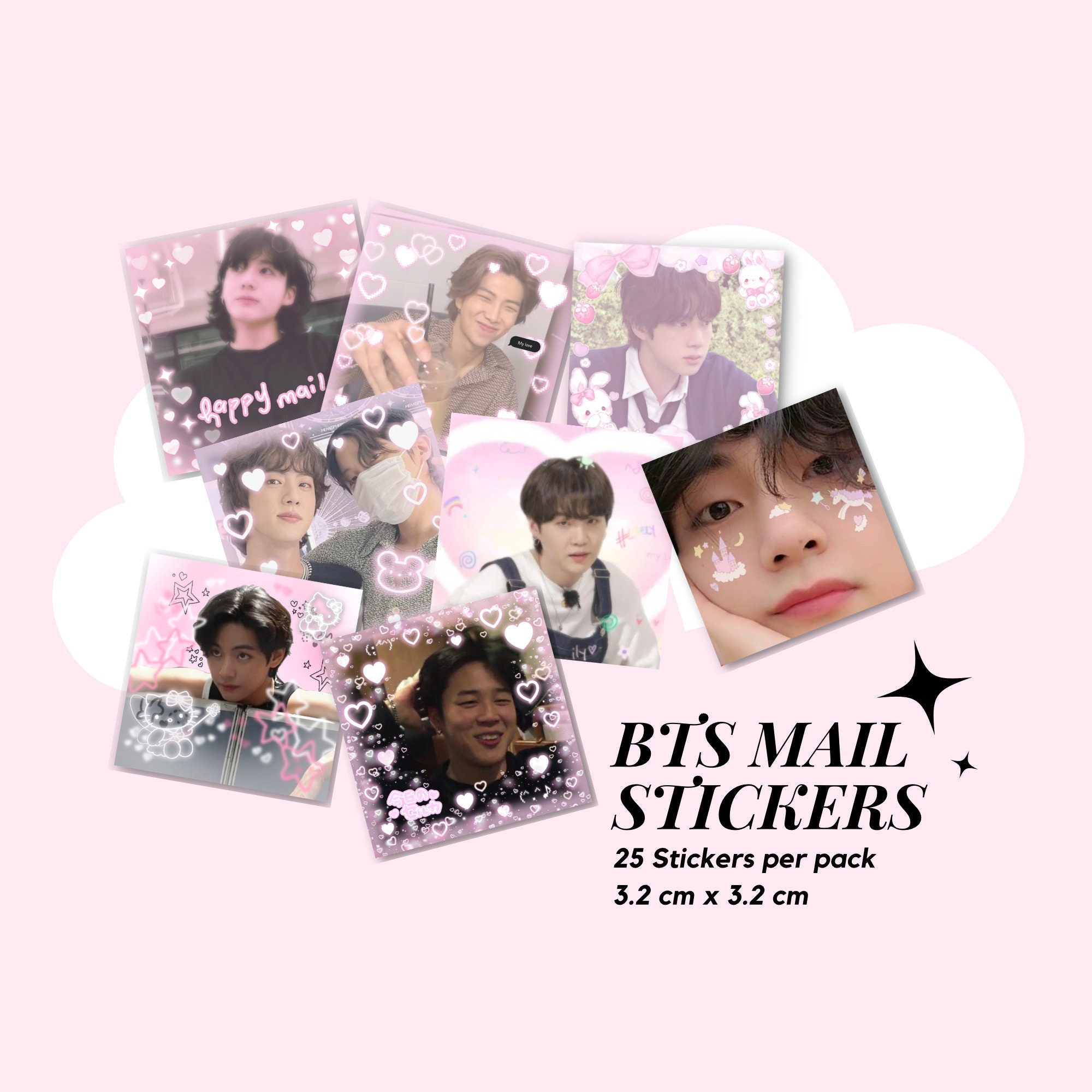 Kpop Purikura Happy Mail Small Business Packaging Stickers Etsy Australia