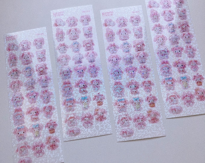 Melo Plush Sticker Sheet | Cute Sticker, Journaling, Kpop Deco, Penpal ...