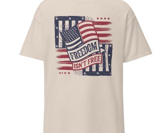 Freedom Isn’t Free Shirt – Vintage Patriotic Tee – 100% Cotton Unisex T-Shirt Honoring Sacrifice for Liberty
