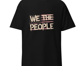 We the People Amerikanisches Flaggen-Shirt - USA-T-Shirt - Unisex-T-Shirt aus 100% Baumwolle für Verfassungsliebhaber