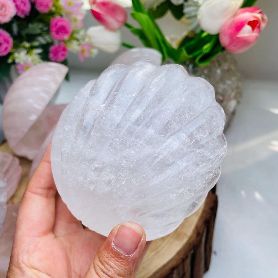 Clear Quartz Seashell Crystal Jewelry Box Jewelrylous Crystal Etsy