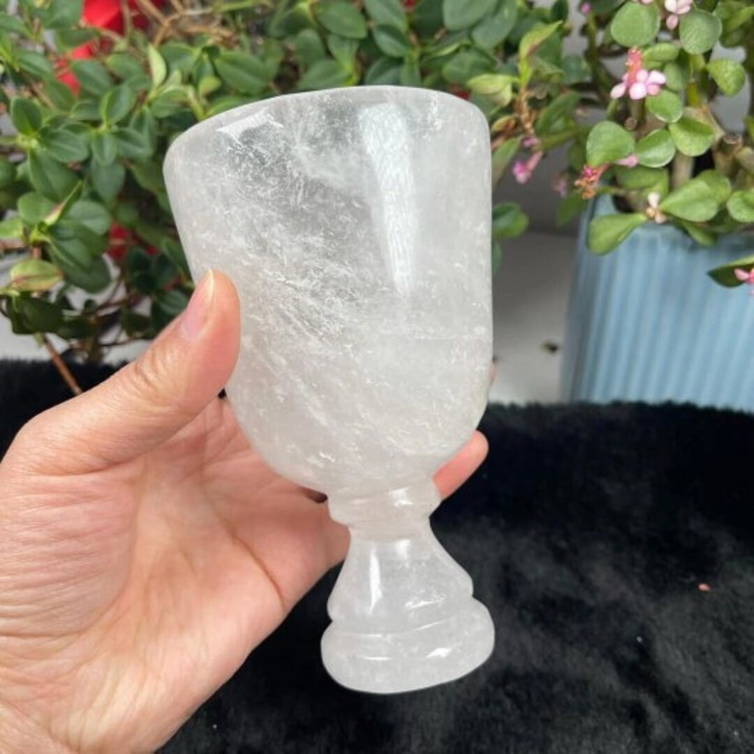 Clear Quartz Wine Glass Jewelrylous Clear Quartz Crystal Etsy