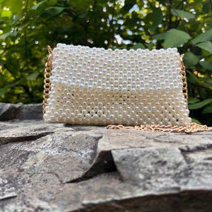 Beaded Pearl Purse | Beaded Purse | Evening Purse | Luxury Handbag