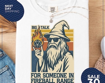 Sarcastic Wizard Cast Fireball T-Shirt | Dragon Fantasy Dungeon Explorer