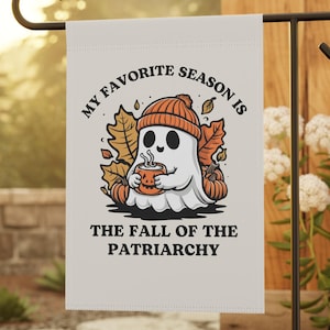 Fall Ghost Garden Flag, Cool Garden Flag,Democrat Garden Flags, Political Yard Flag,Election Flag, Progressive Flags, Vote Garden Flags