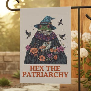 Hex The Patriarchy Flag, Social Activist Flag, Womens Rights Garden Flag, Liberal Garden Flag, Feminist Flag, Progressive Flag, Porch Flag