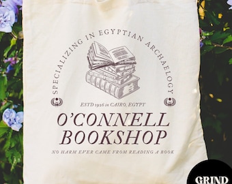 Borsa O'Connell Books, La Mummia 1999, Borsa per libri, Regali per nerd, Rick O'Connell, Regalo per amanti del cinema, Film anni '90, Regali per geek, Borsa retrò