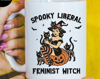 Feminist Witch Mug, Fall of the Patriarchy, Autumn Mug, Fall Mug, Feminist Mug, Feminist Gift, Womens Rights, Smash the Patriarchy, Goth Mug